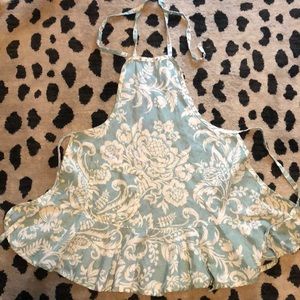 Cute Floral Apron in Robin’s Egg Blue